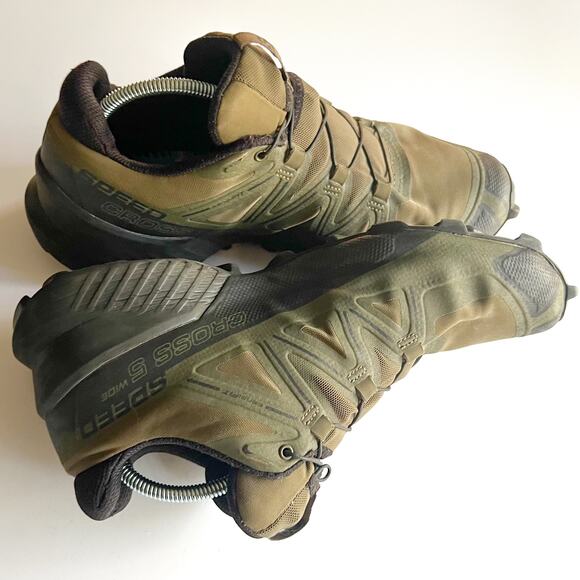 Salomon Men’s Speed Cross GTX 5 Green Trail Hiking Shoes Sz US 8.5 NO INSERTS - Picture 2 of 16